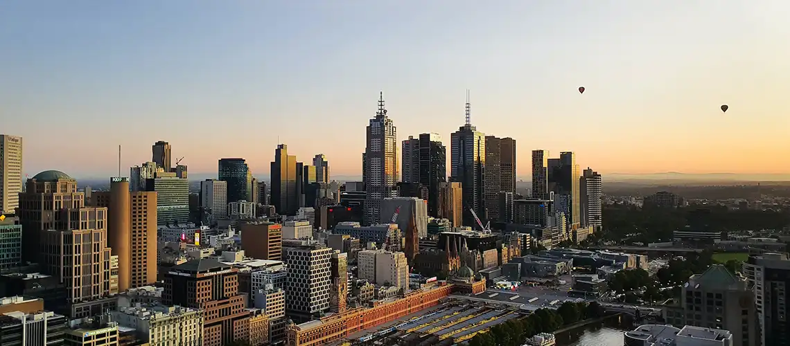 Melbourne skyline illustrating family law property settlements and valuation expertise